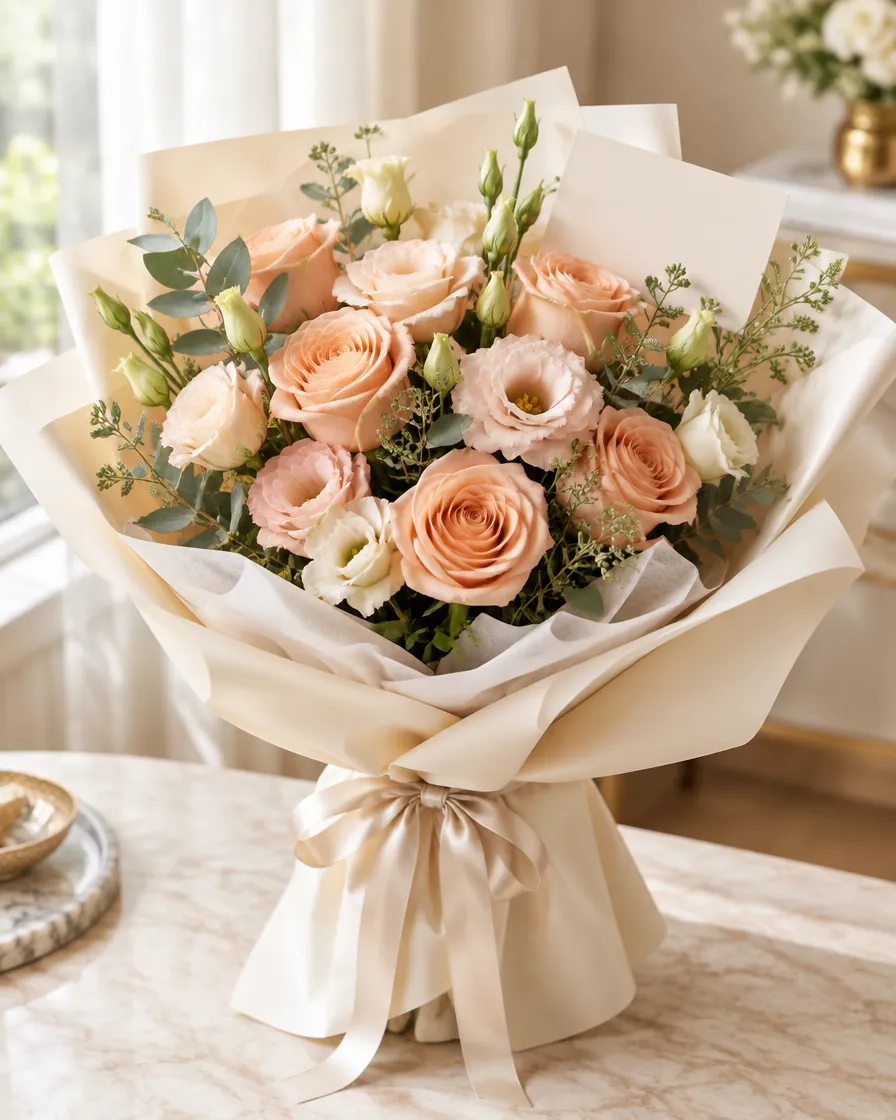 Signature hand-tied bouquet by Alangkaar Floral
