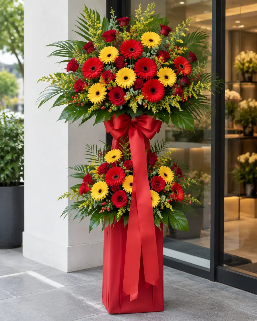 Grand opening flower stand by Alangkaar Floral
