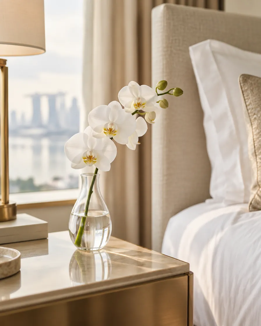 Guest room bud vase by Alangkaar Floral