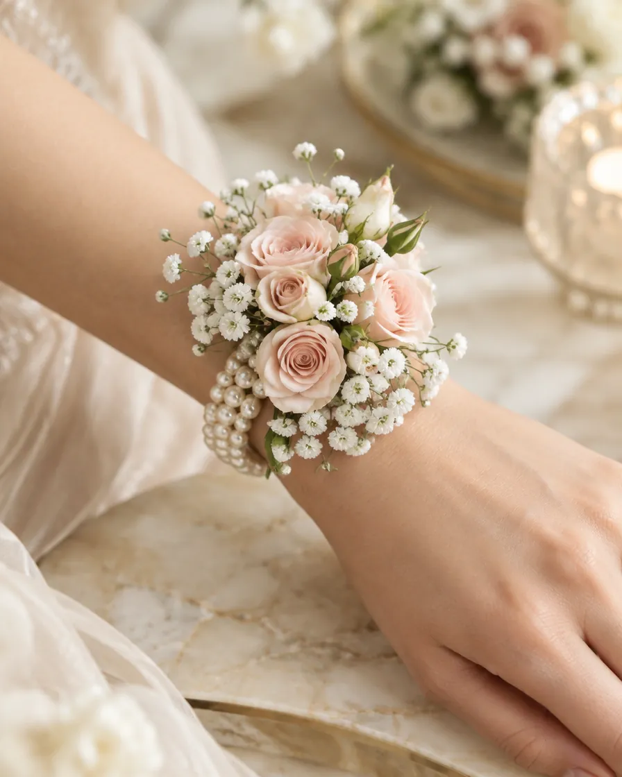 Wrist corsage by Alangkaar Floral