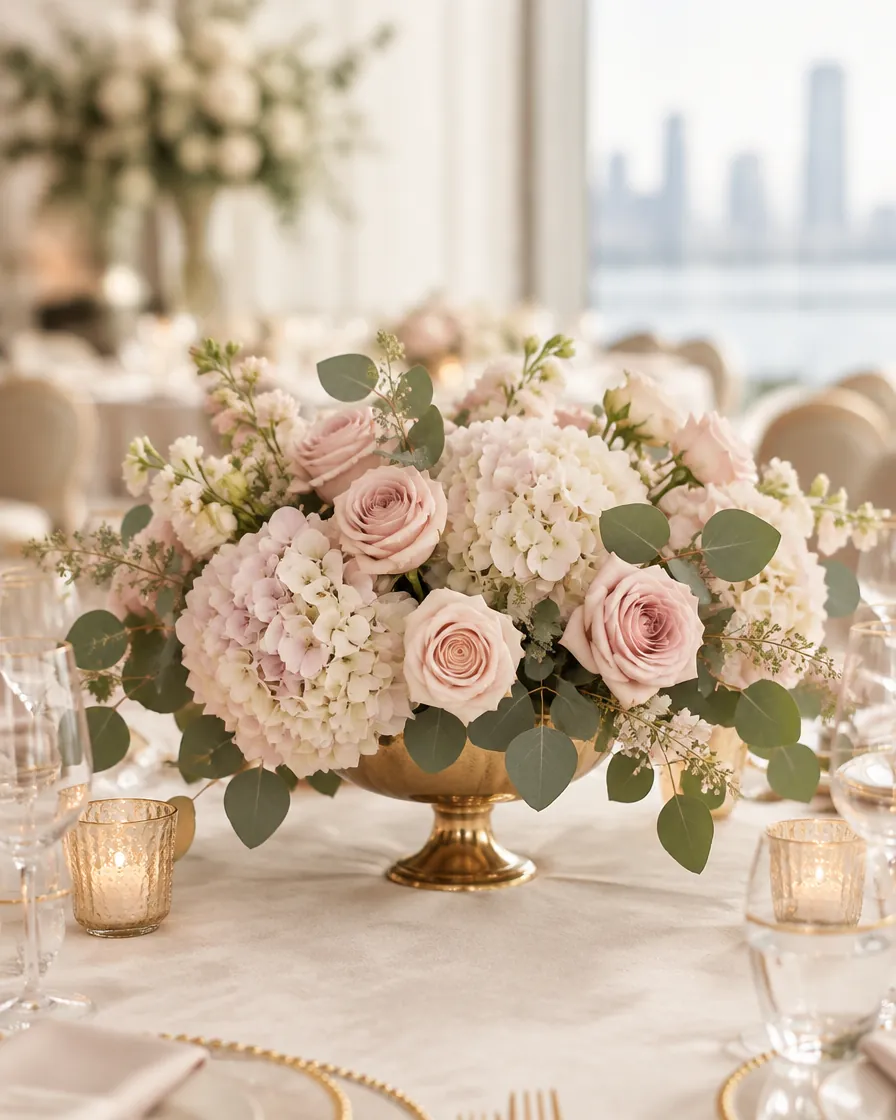 Table centrepiece, low by Alangkaar Floral