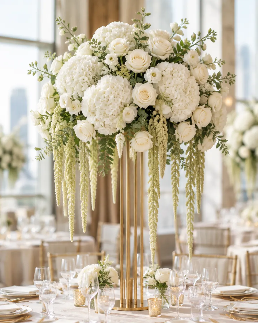 Table centrepiece, tall by Alangkaar Floral