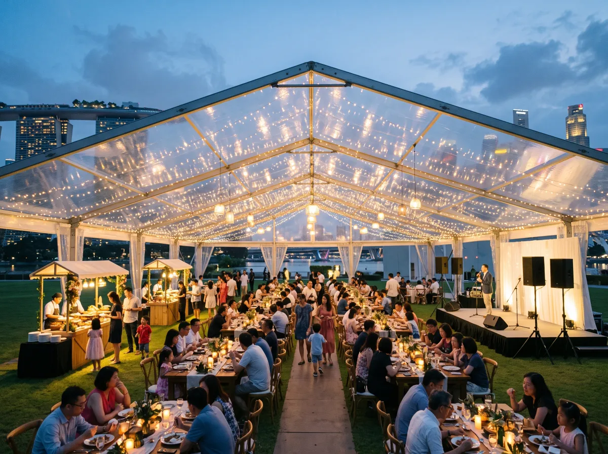 Clear-span marquee for a company family day