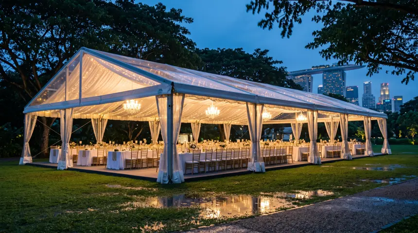 Tentage rental Singapore clear-span marquee