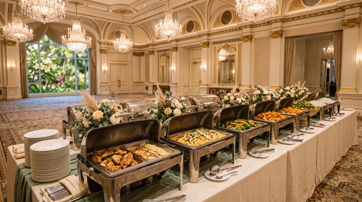 Illustrative styling: Western & Chinese buffets