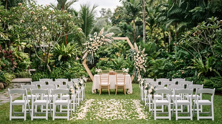 Illustrative styling: The lawn, under our marquee