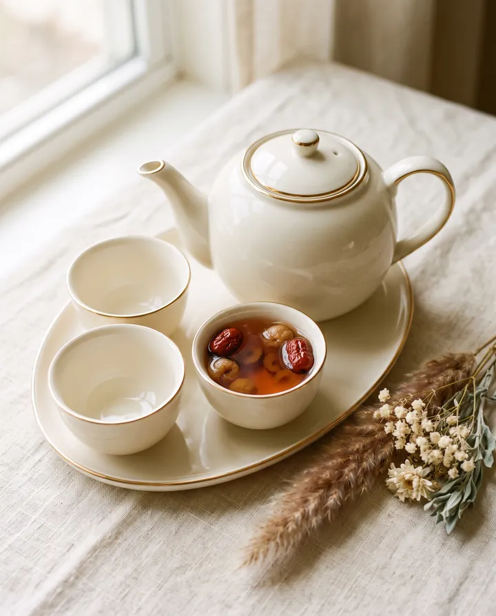 Illustrative styling: tea set