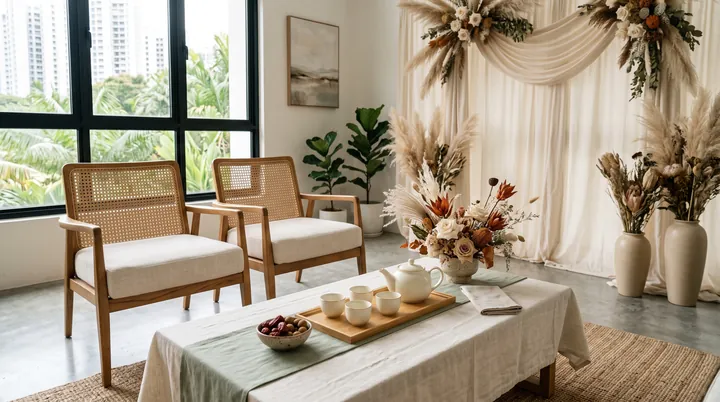 Illustrative styling: styled tea table