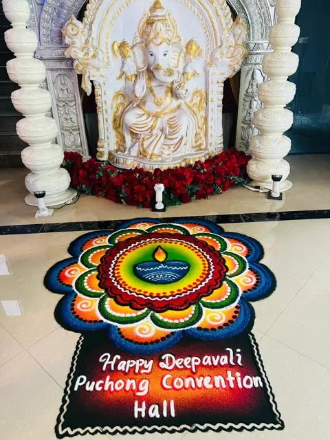 Corporate Deepavali kolam by Alangkaar, Singapore