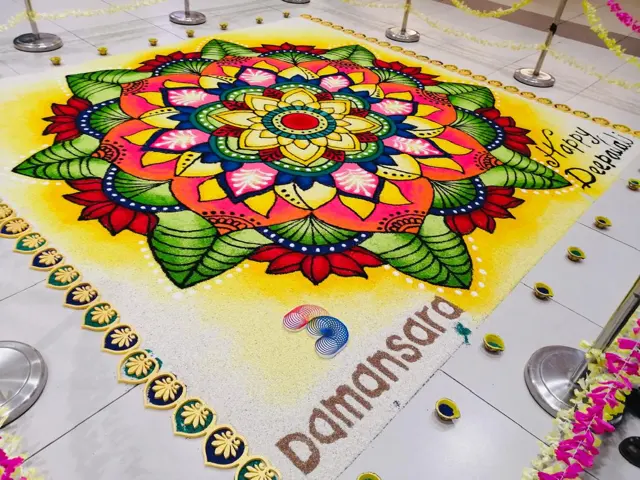 Corporate Deepavali kolam by Alangkaar, Singapore