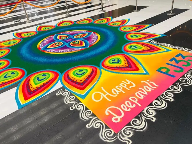 Corporate Deepavali kolam by Alangkaar, Singapore