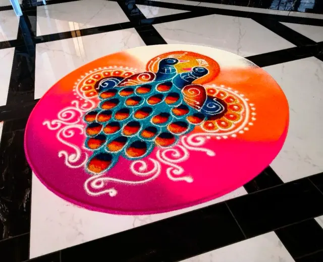 Corporate Deepavali kolam by Alangkaar, Singapore