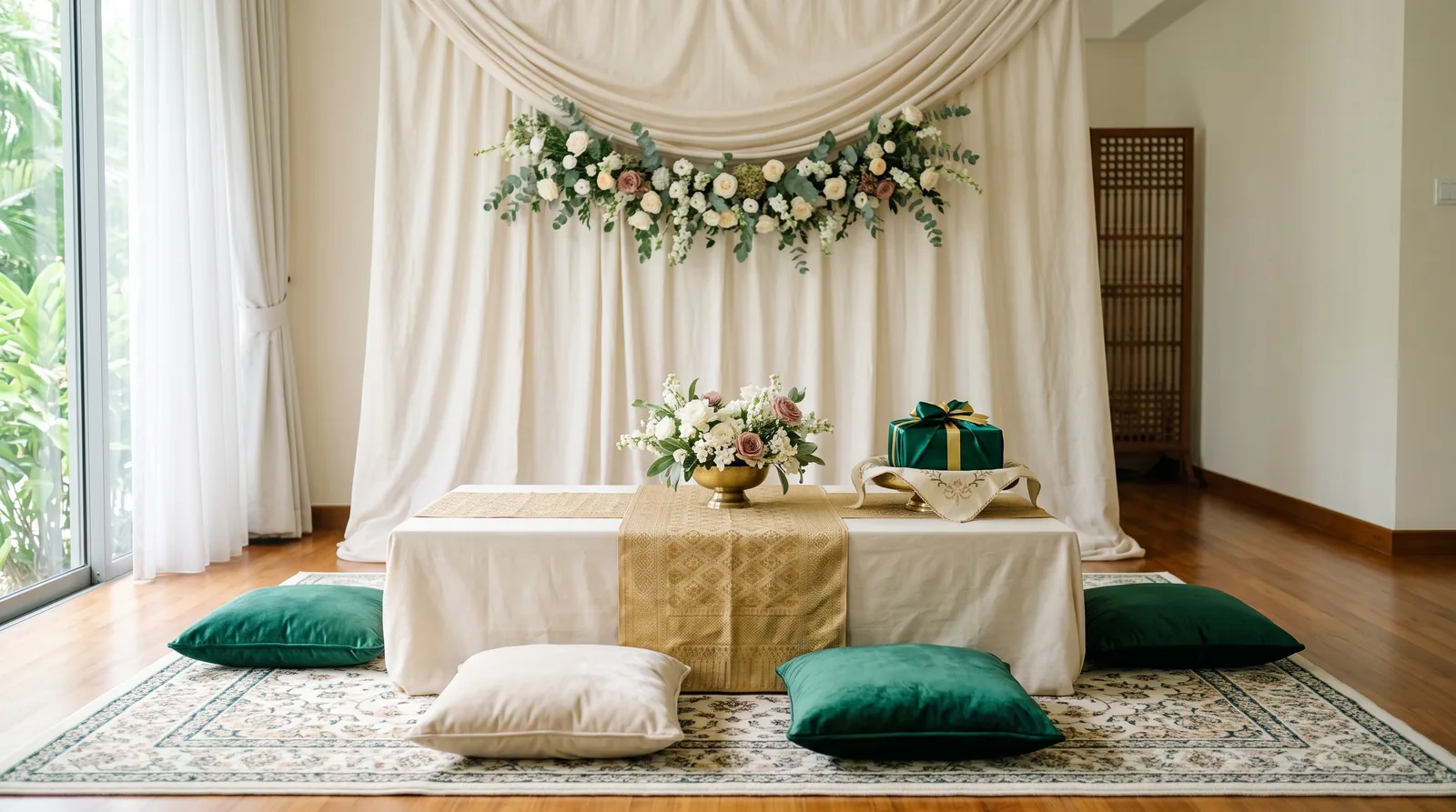 Illustrative styling: akad nikah set-up