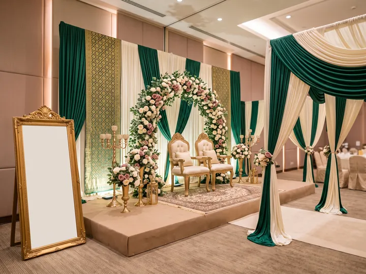 Illustrative styling: Classic Pelamin décor