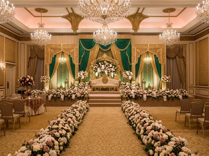 Illustrative styling: Royal Bersanding Dais décor