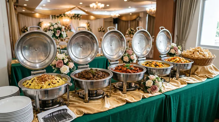 Illustrative styling: Walimah buffets