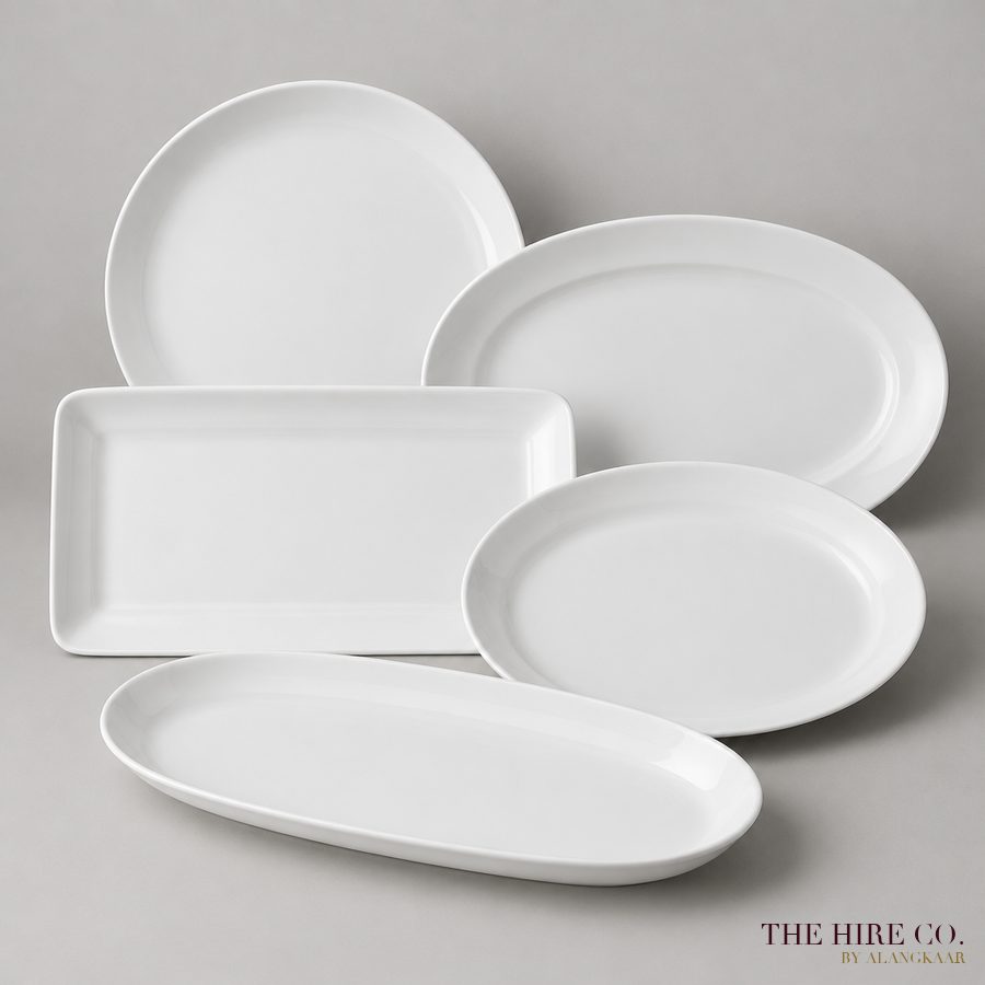 White Serving Platters (set of 5)