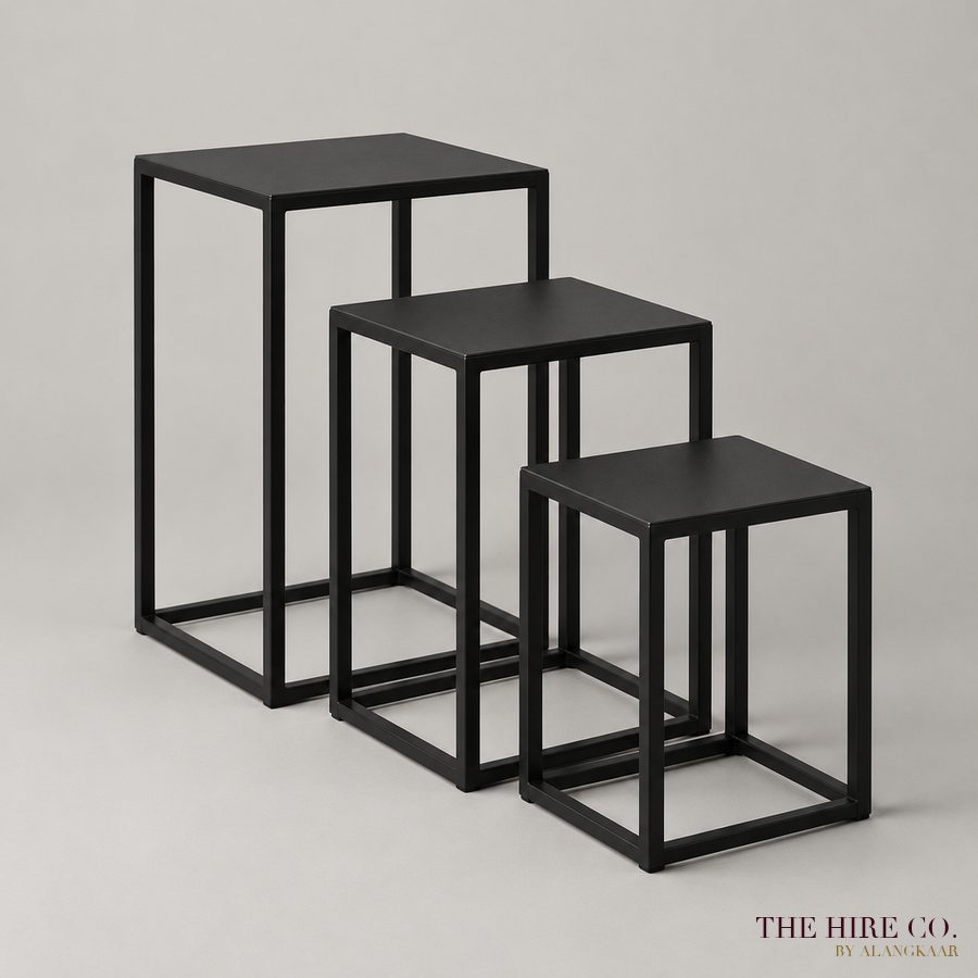 Black Nesting Risers (set of 3)