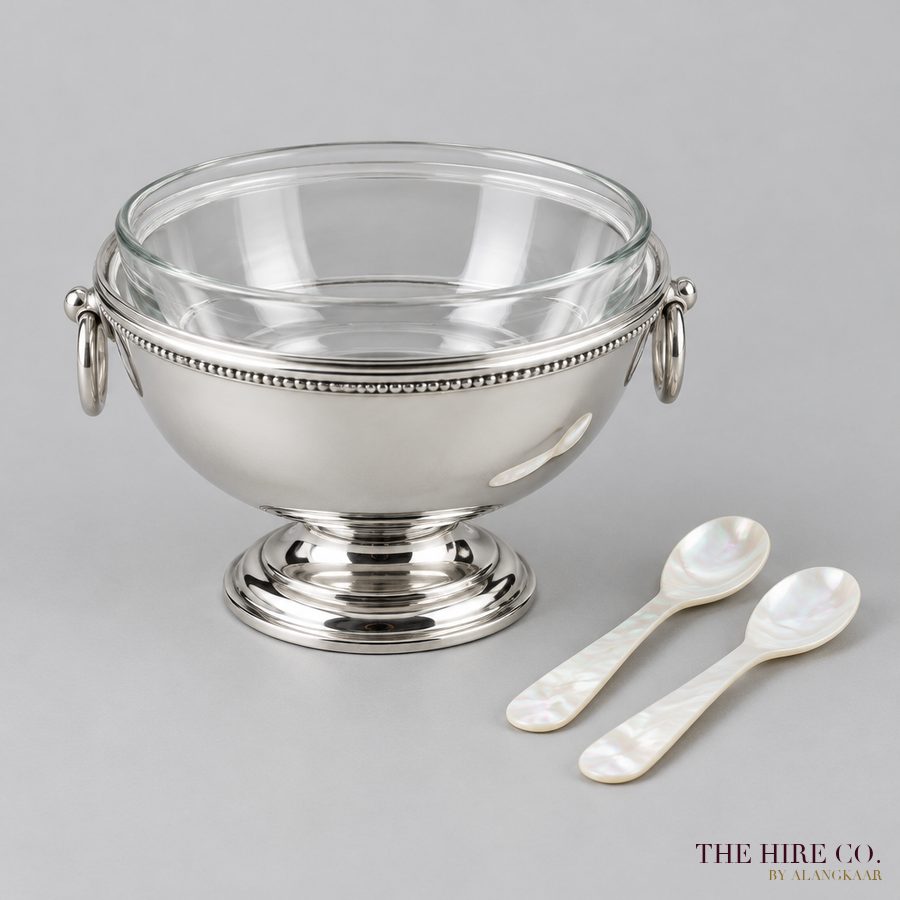Caviar Server on Ice, silver