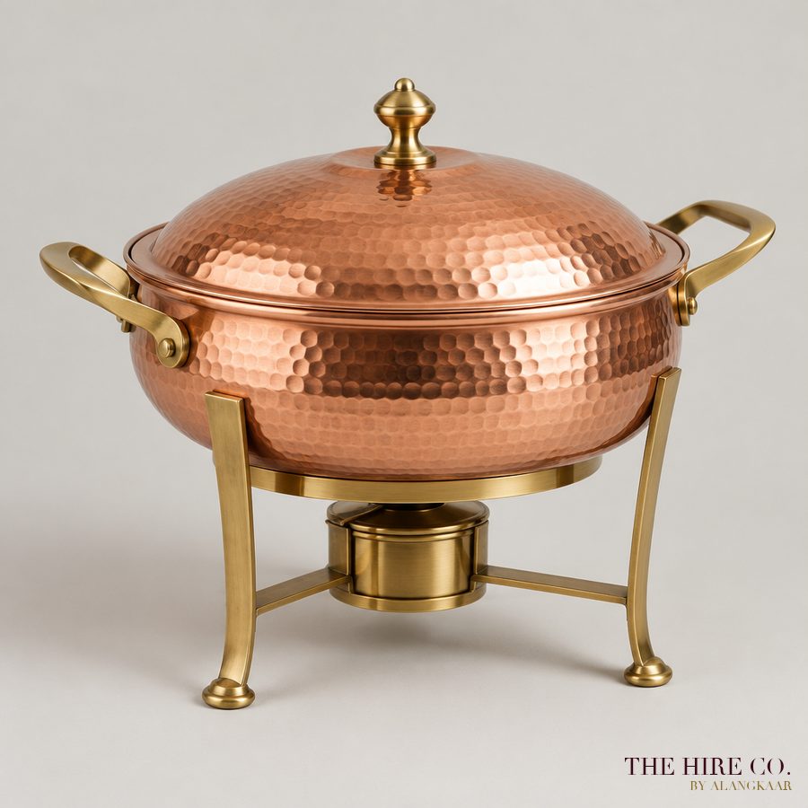 Copper Chafing Dish 5 L, round