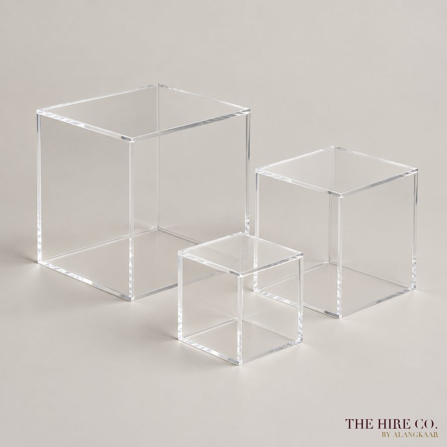 Clear Acrylic Riser Cubes (set of 3)