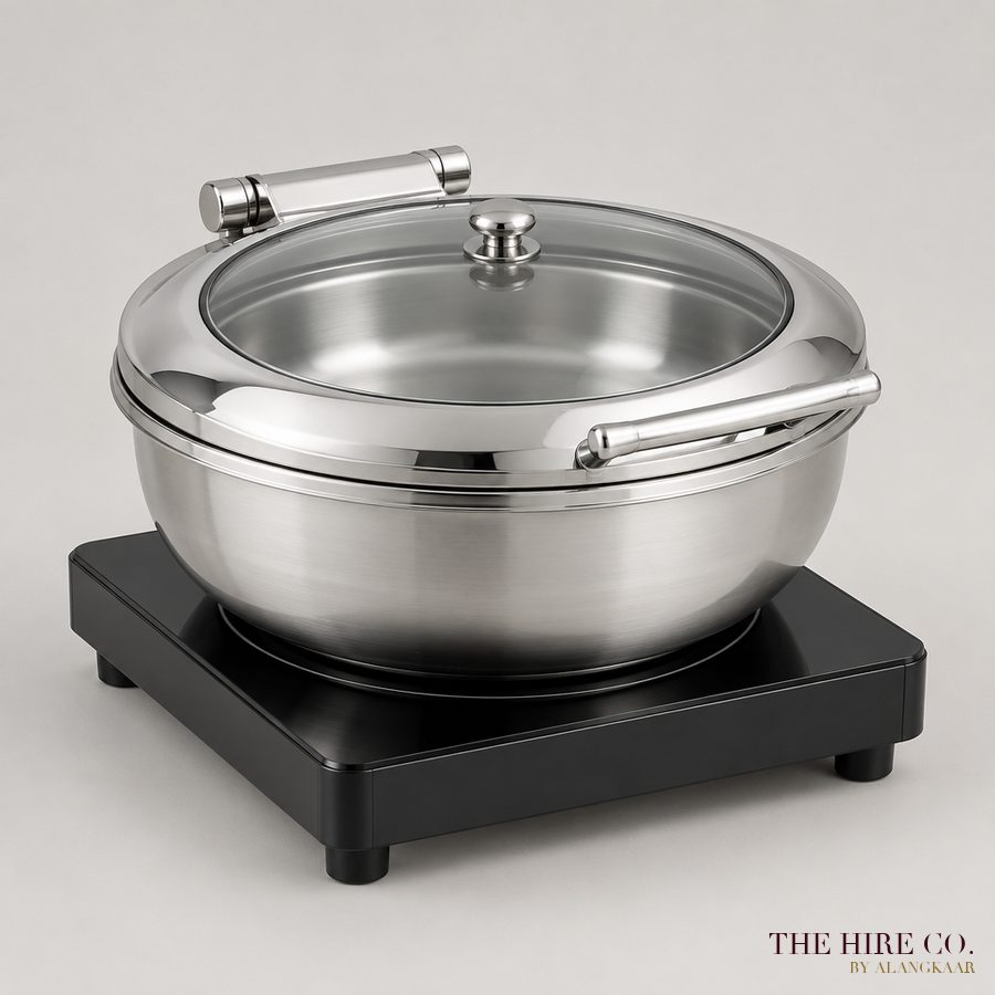Induction Chafing Dish 6 L, glass lid