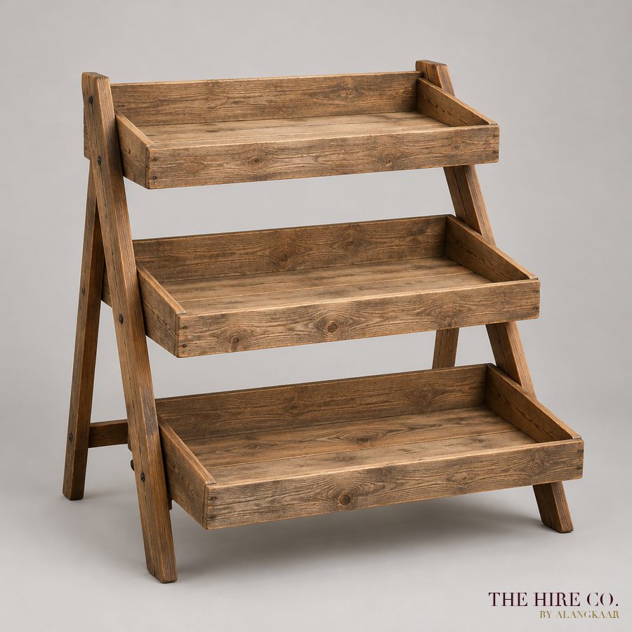 Wooden Farm Stand, 3 shelves