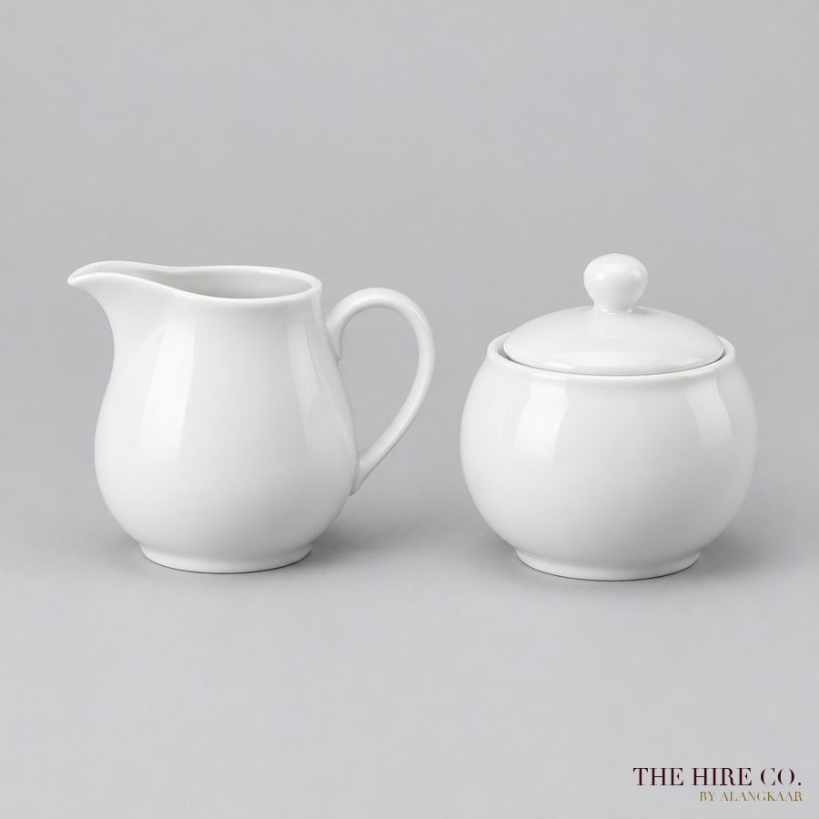 Creamer & Sugar Set, porcelain