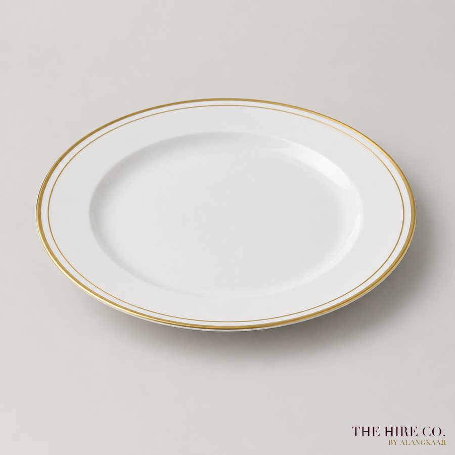 Dinner Plate 10", gold rim