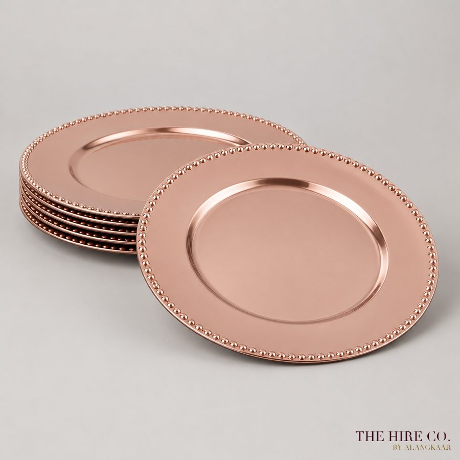 Rose Gold Charger Plate 33 cm