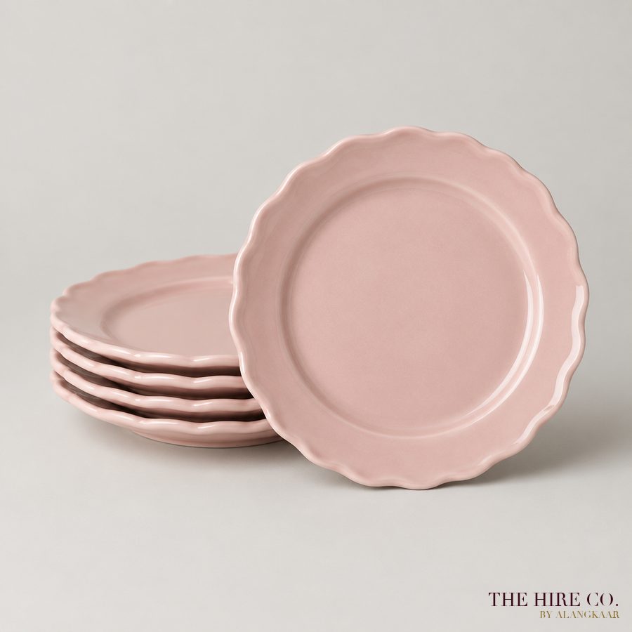 Blush Pink Scalloped Plate