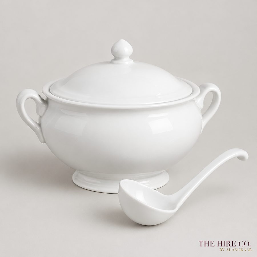 Porcelain Soup Tureen 3 L with Ladle