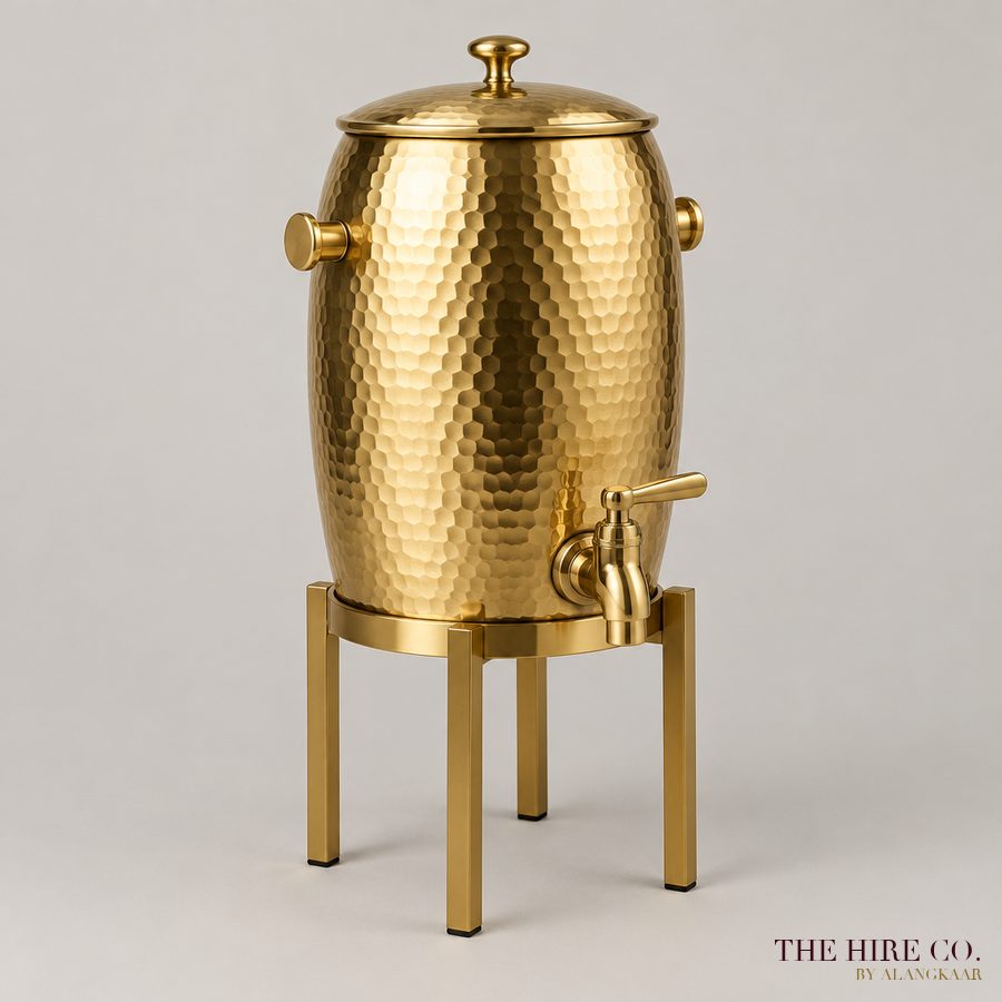 Hammered Gold Drink Dispenser 8 L