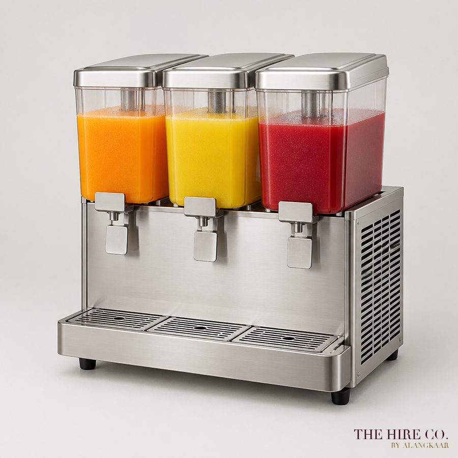 Juice Dispenser, stainless 3-tank