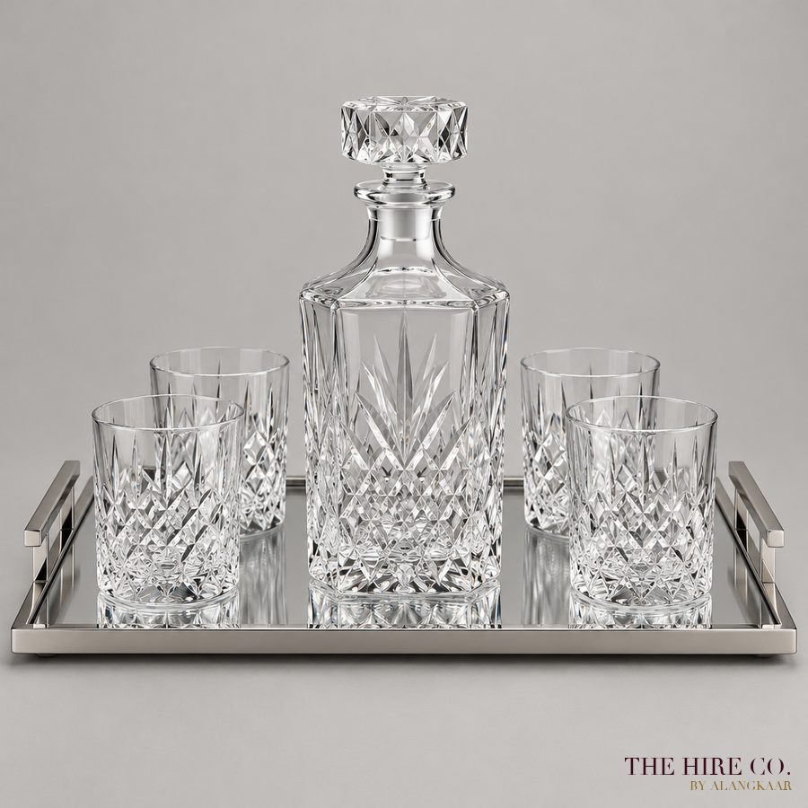 Crystal-Cut Decanter Set