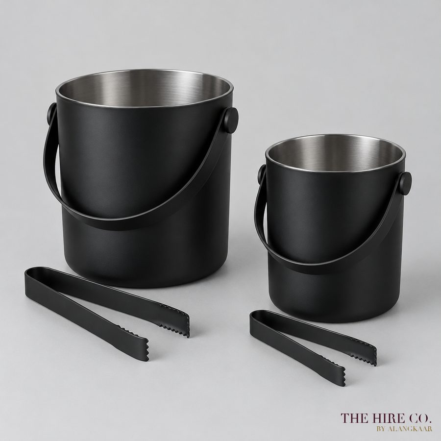 Matte Black Ice Buckets (pair)