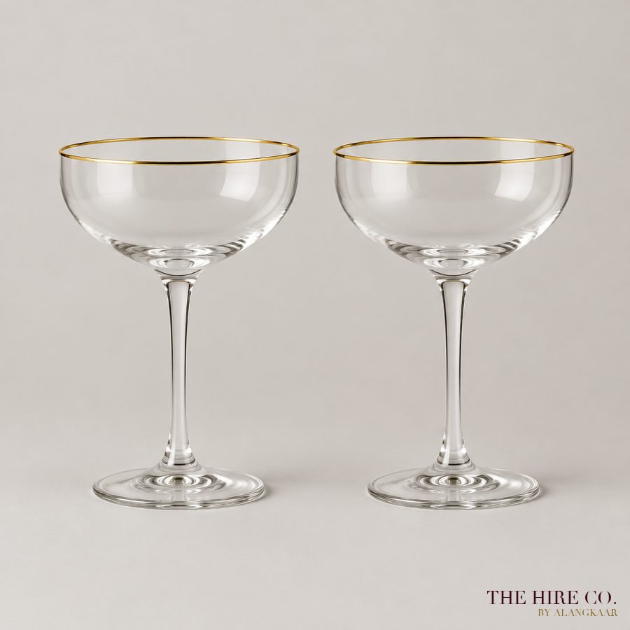 Gold-Rim Champagne Coupe 180 ml