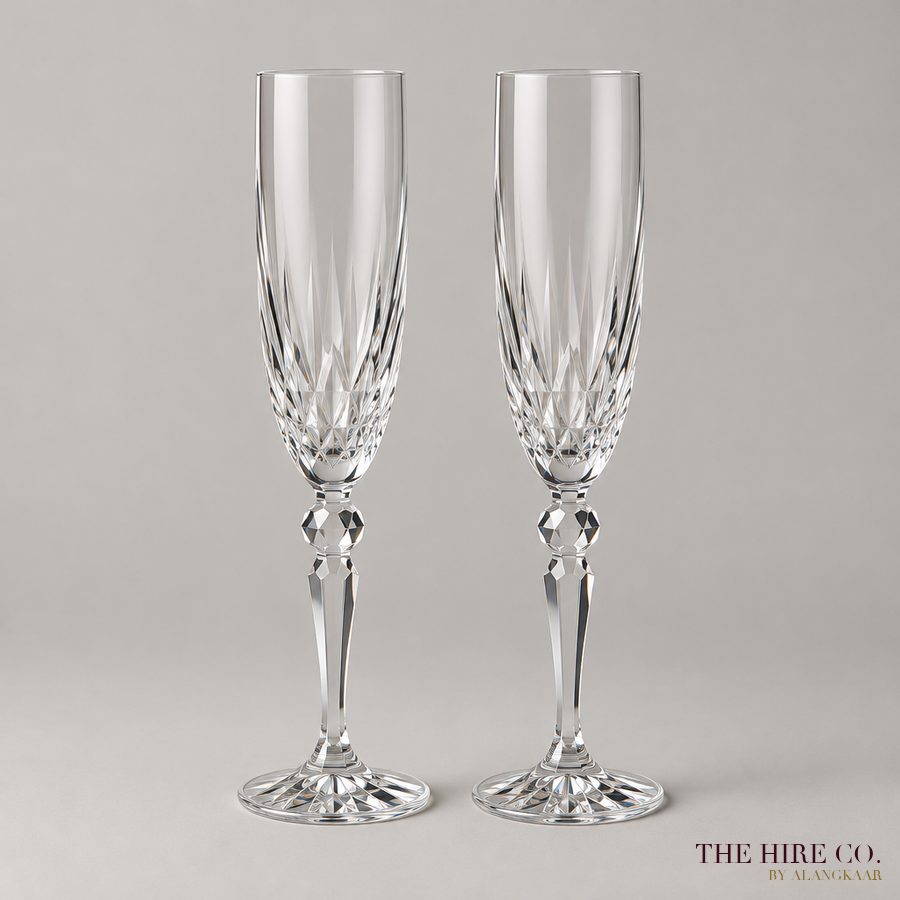 Crystal-Cut Toasting Flutes (pair)