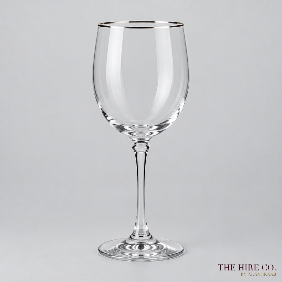 Silver-Rim Wine Goblet 400 ml