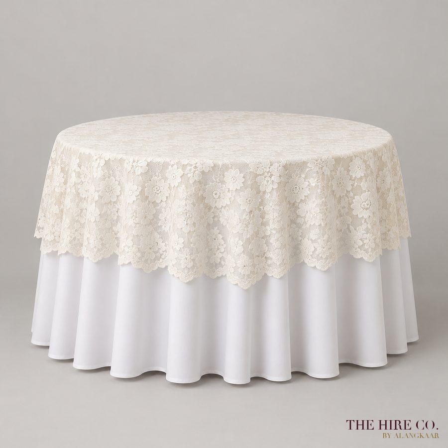 Lace Overlay 180 cm, ivory