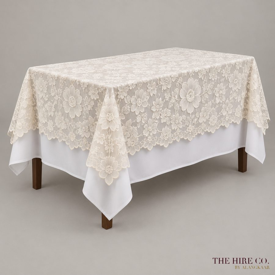 Lace Tablecloth, rectangular 6 ft
