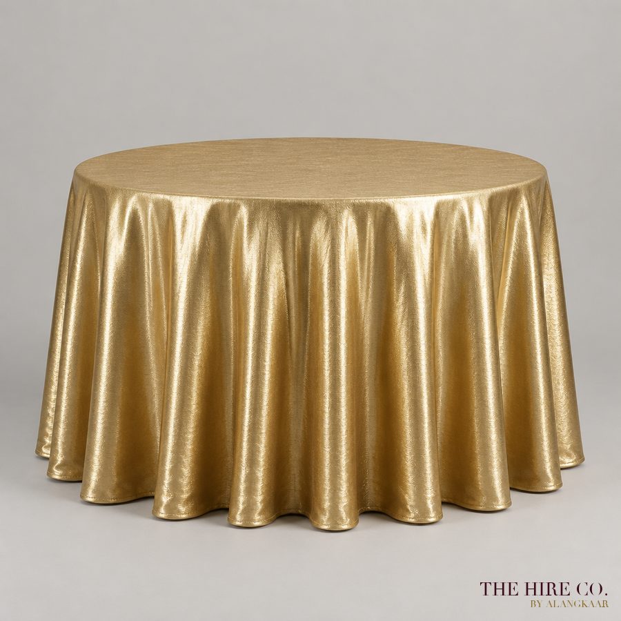 Gold Lamé Tablecloth 3 m round