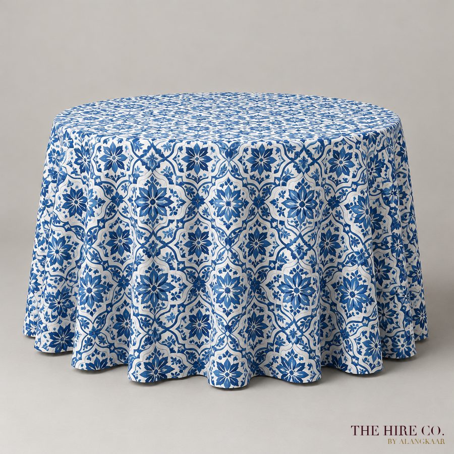 Moroccan Print Tablecloth 3 m round