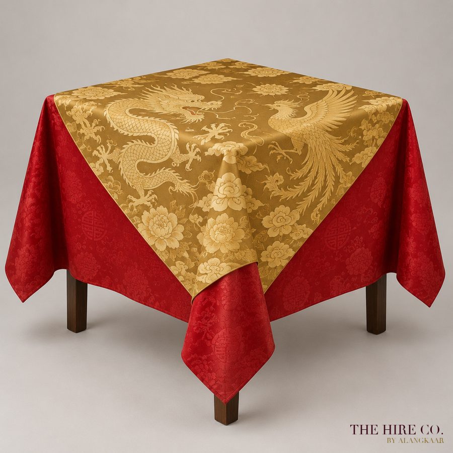 Gold Brocade Table Overlay 1.8 m