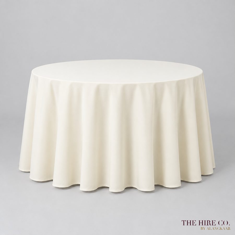 Round Tablecloth 3 m, ivory