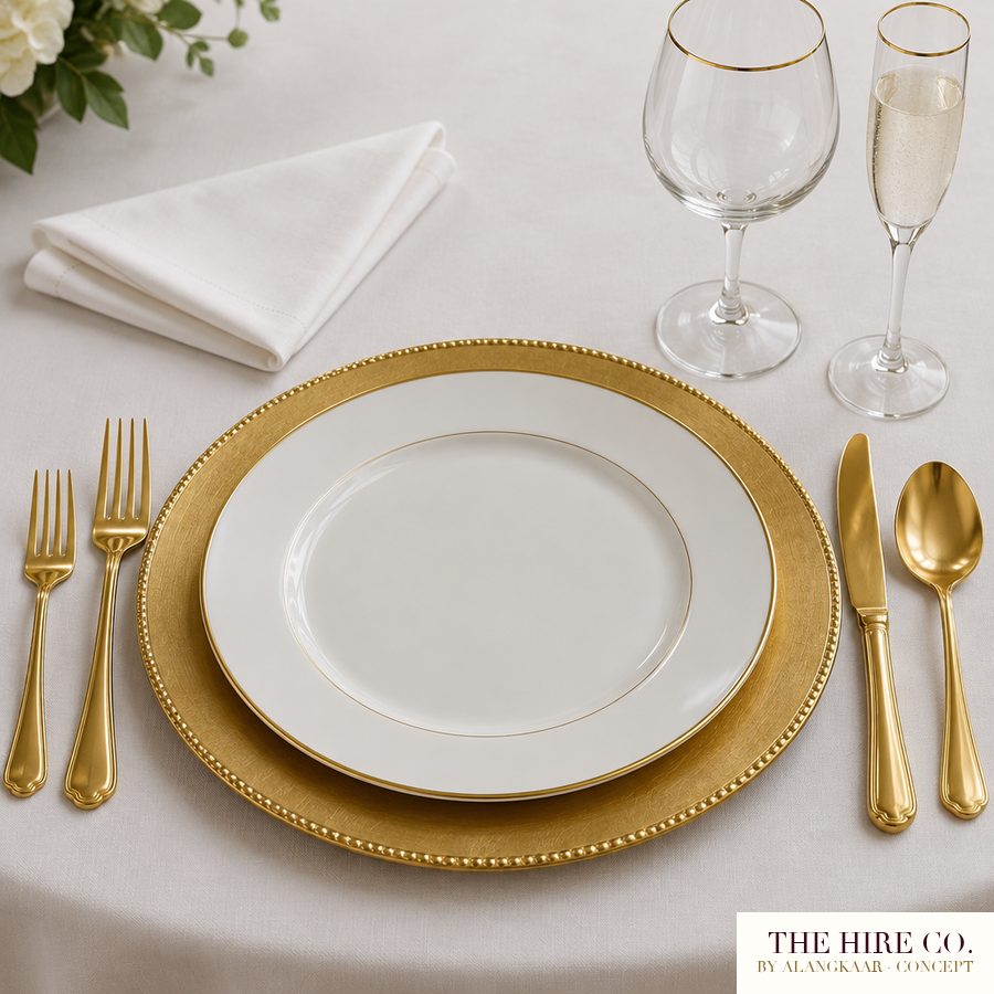 Table Setting for 100, gold