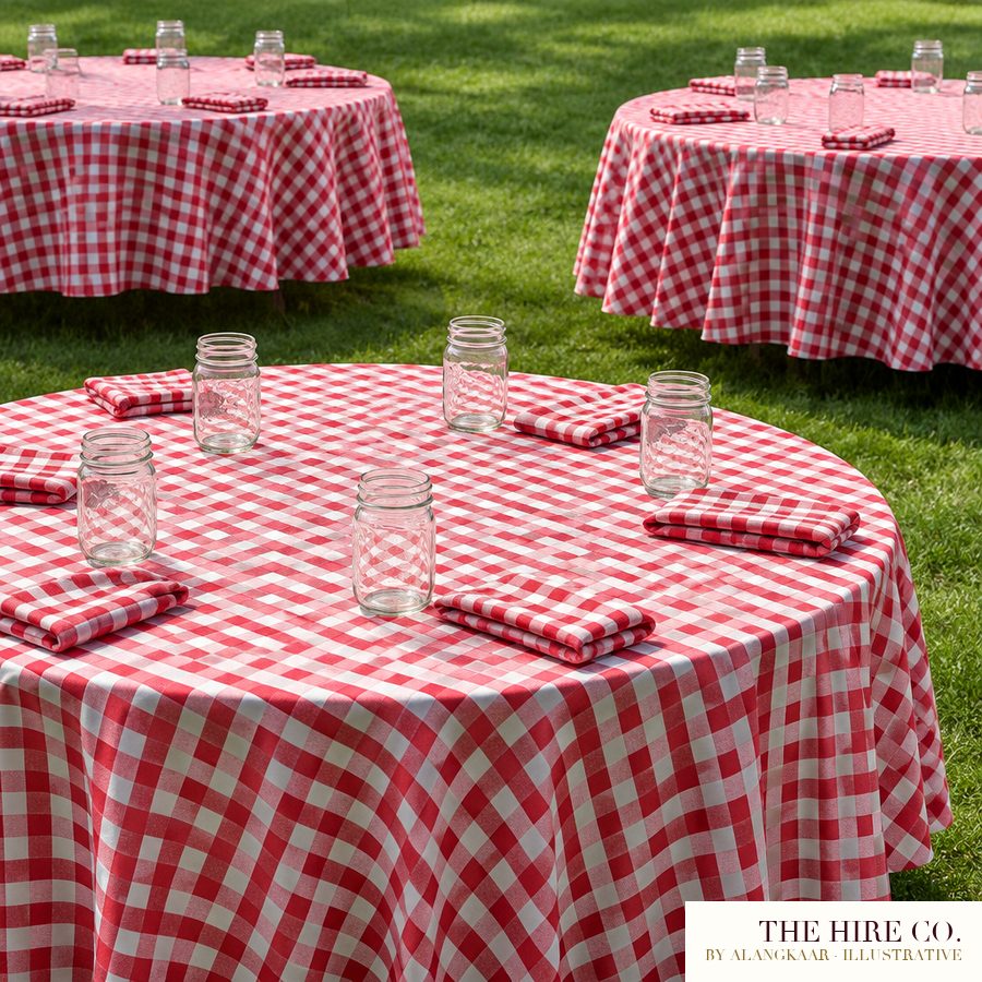 Picnic Table Linen Set for 10 Tables