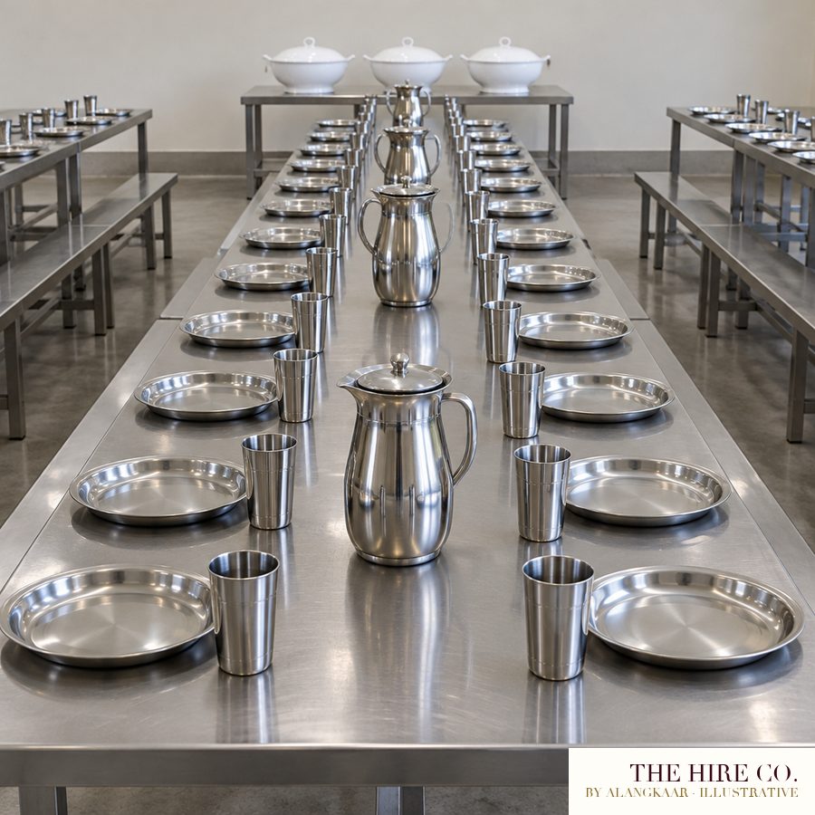 Steel Plate Lunch Set for 100