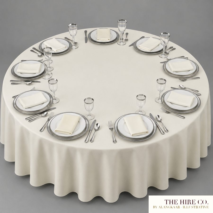 Silver Table Setting for 10