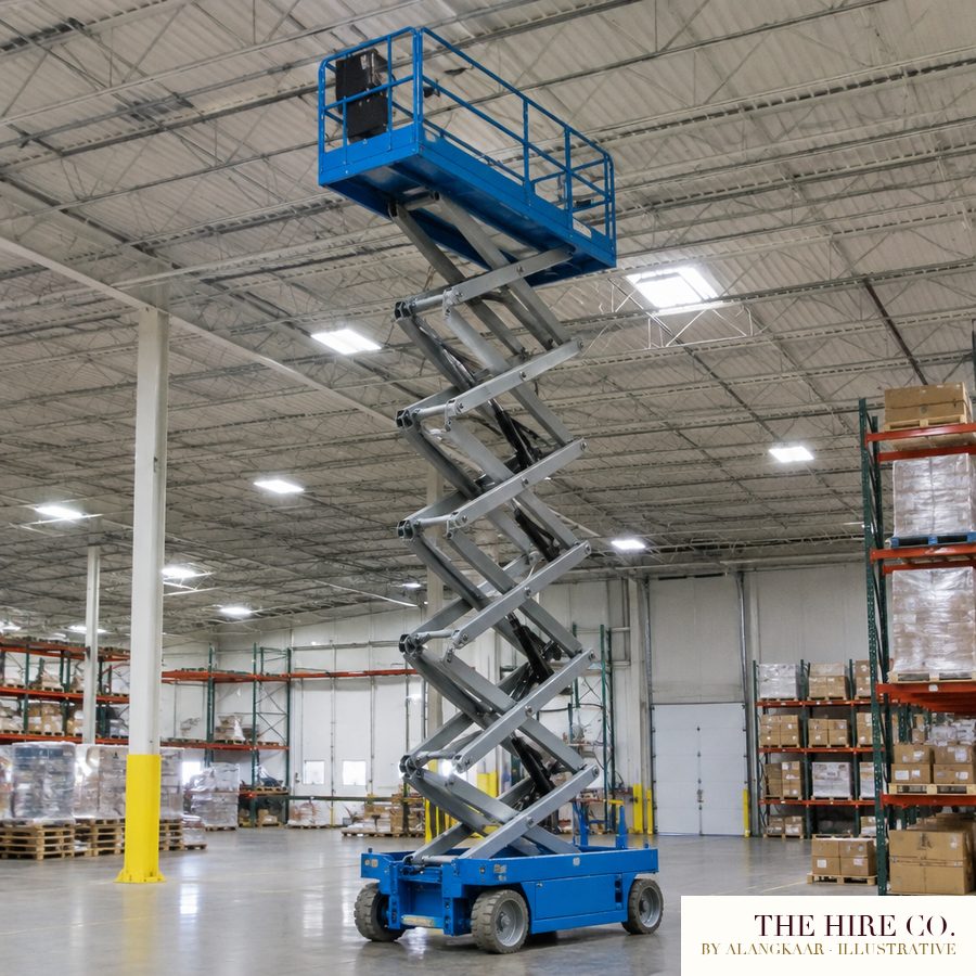 Scissor Lift 12 m with Certified Operator, full day
